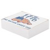 Elanze Designs 1776 One Nation Under God 3 x 4 White Wood Tabletop Block Sign - 3 of 4