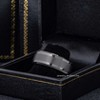 Jewelry Avalanche Mens Gunmetal Tungsten Carbide Wedding Band, Comfort-fit, Brushed Center Beveled Edge, 8mm - 4 of 4