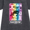 - Rainbow High - Rainbow Sparkle Box Graphic Short Sleeve Fleece Dress - 2 of 3