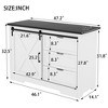 NicBex Modern 3-Drawer Dressers with Sliding Doors Cabinet,Wooden Dresser Dining Sideboard,Chest of Drawers for Bedroom,Hallway - 4 of 4