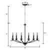 Maxax 30" 6-Light Gold Iron Chandelier - 3 of 4
