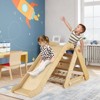 Safstar 4 in 1 Wooden Climbing Triangle Set  Triangle Climber w/Ramp Natural - 3 of 4