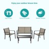 Sonkuki 4 Pieces Patio Furniture Chair Sets, Textilene Set Chairs with Table, - 4 of 4
