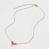 14K Gold Dipped Cubic Zirconia Rondelle Initial Necklace - A New Day™ Gold - 2 of 4