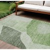 Olive Green And Fern Green Abstract Washable Indoor Outdoor Area Rug - 2 of 4