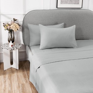 Deconovo 4-Piece Bed Sheet Set, Brushed Microfiber, Deep Pocket - 1 of 4