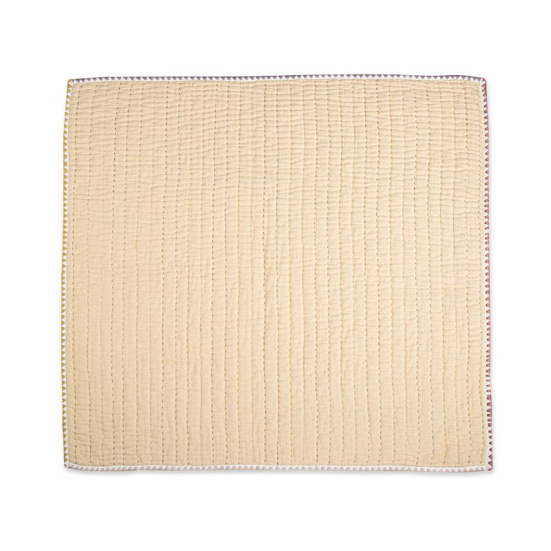 Crane Baby Quilted Baby Reversible Blanket - Kendi Natural, 3 of 11
