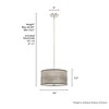 Hunter Fans 14" Solhaven Ceiling Light Brushed Nickel Finish - 2 Bulb Mid-Century Pendant for Indoor Spaces - 4 of 4