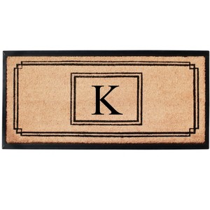 A1HC Natural Coir Monogrammed Heavy Duty Entrance Door Mat 24X48, Anti-Shed Treated Durable Doormat - 1 of 4