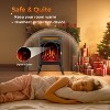 ZAFRO 1500W Infrared Electric Fireplace Stove with Remote, 8H Timer & 3D Flame. Freestanding Fast Heating Indoor Heater with Overheat Protection. - 4 of 4