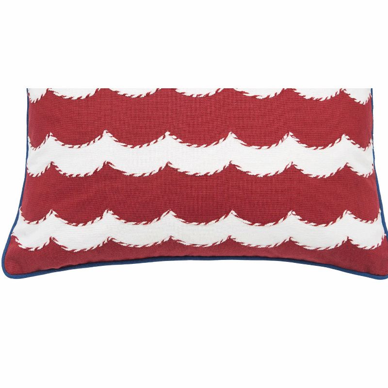 C&F Home 18" x 18" Red, White and Waves 4th of July Patriotic Square Throw Pillow Large, 3 of 4