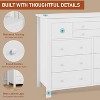 Modern Wooden Dresser with Ten Drawers, Natural Texture Finish for Bedroom, Sturdy Storage Organizer,  for Living Room and Home Office - 4 of 4