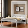 Mshliw Full Size Murphy Bed with 2 Storage Drawers, Space-Saving Foldable Wall Bed, Solid Wood Frame, Modern Bedroom Furniture - 3 of 4
