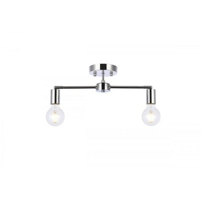 Elegant Lighting Zane 2 lights chrome flush mount