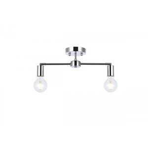Elegant Lighting Zane 2 lights chrome flush mount - 1 of 4