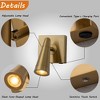 ALOADECOR Rechargeable Cordless Wall Sconce USB-C LED Brass Spot Light with Remote Light for Bedroom, Hallway, Decor（2 PACK） - 3 of 4