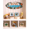 Beachcombers 1.6" Wood Pelican With Fish Figure Coastal Beach House Decor Decoration - 2 of 3