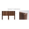 UNISOAR Modern Wall Mounted Solid Wood King Headboard - Walnut - 2 of 4