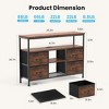 FONTOI TV Stand Dresser with Outlets, 4 Drawers Entertainment Center, Open Shelf Adjustable Feet, Media Console for 50" TV, Brown, 43.3"*11.8"*30.7" - 3 of 4