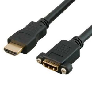 3ft Panel Mount HDMI Extension Cable Male to Female - 4K Ready - 1 of 3