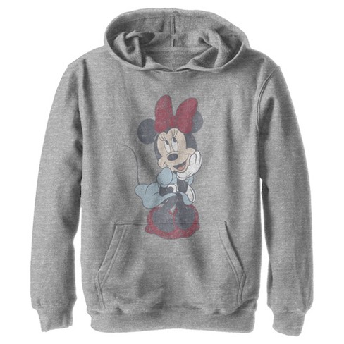 Boy's Disney Distressed Sitting Minnie Pull Over Hoodie - image 1 of 4