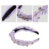 Unique Bargains Women's Full of Diamonds Knotted Headband Purple 1 Pc - 3 of 4