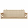vidaXL Swing Bench Beige 42.9"x24.4"x15.7" Poly Rattan - 4 of 4