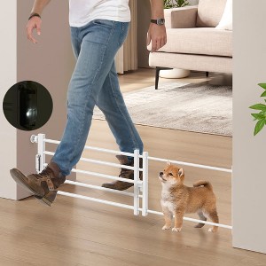 unipaws Expandable Step-Over Dog Gate with LED Light - 1 of 4