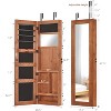 Kumasinova 47.5" Full Length Mirror with Jewelry Armoire Cabinet,Over the Door Mirror with LED Lights,Solid Wood Wall Mirror for Bedroom,Living Room - 2 of 4