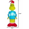 Dr. Seuss 10FT Inflatable Giant Grinch with Fuzzy Plush Fabric Christmas Inflatable - 3 of 3