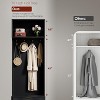 4-in-1 Hall Tree with Bench and Shoe Storage - 74" Tall Entryway Furniture with Top Shelf and 4 Metal Hooks, Coat Rack Cabinet Organizer - 4 of 4