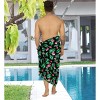 HAPPY BAY Men's Swimwear Beach Summer Pareo Long Sarong Wrap One Size Rainbow, Floral - 3 of 4