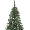 vidaXL 5 ft Artificial Christmas Tree with Pine Cones and White Glitter – Long-Lasting PVC and Iron - image 3 of 4