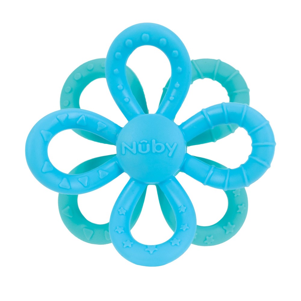 Photos - Rattle / Teether Nuby Geo Silicone Teether - Boy 