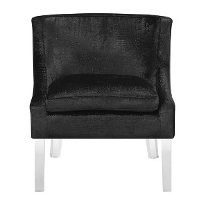 Tristan Alligator Fabric Accent Chair Black - Picket House Furnishings