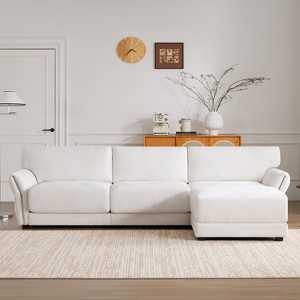 Whisen 110" Modular Sectional Sofa, 4 Seat L-Shape with Extra-Wide Seat Cushion, USB and Type-C Charger - 1 of 4