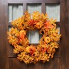 Northlight Autumn Leaves Pumpkins and Berries Artificial Fall Harvest Wreath - 22" - 2 of 4