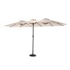 CAVINAS 14.8FT Patio Umbrella with Convenient Crank,Double Sided Outdoor Umbrella for Backyard,Poolside,Deck,Base Not Included - 2 of 4