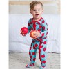 RuffleButts Gender Inclusive Modal Blend Baby One Piece Footie Pajamas - 3 of 4