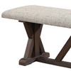 Acme Furniture Pascaline Dining Chair Gray Fabric/Rustic Brown/Oak Finish - 2 of 4