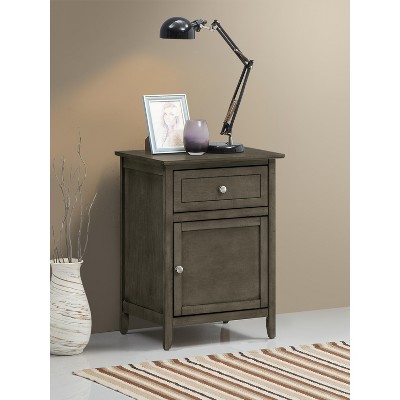 VYNXARIA Chic Transitional Nightstand-Perfect for Small Spaces,Gray