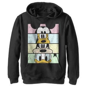 Boy's Disney Mickey & Friends Cropped Portraits Pull Over Hoodie - 1 of 4