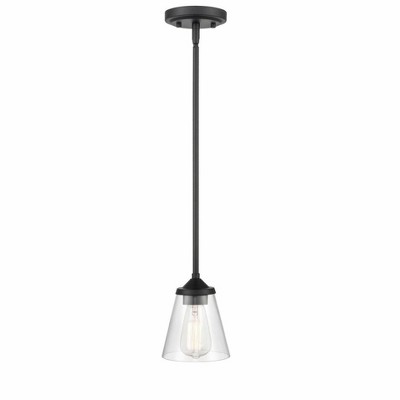 Matte Black Glass Mini Globe Pendant Light