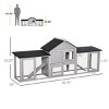 Wooden Rabbit Hutch Pet Playpen House Enclosure Large Outdoor Bunny With Double Side Ramp,For Guinea Pig Chicken Duck And Small Animals-Cuddlewood - 2 of 4