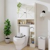Vipbear bathroom locker, toilet, washing machine above the locker, with barn door, toilet paper holder, with adjustable bottom bar - 4 of 4
