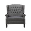 Oversized Fabric Wingback Push-Back Recliner Chair with Nailhead Trim and Tufted Back - 2 of 4