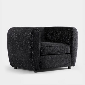 HOMES: Inside + Out Sunhaven Contemporary Boucle Fabric Deep Barrel Accent Armchair - 1 of 4