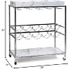 Old Dutch International Avalon Wine/Serving Cart 28" x 16" x 32" - 4 of 4