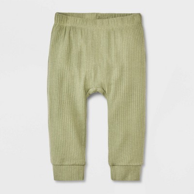 Image of Baby Ribbed Jogger Pants - Cat & Jack™ Green 0-3M