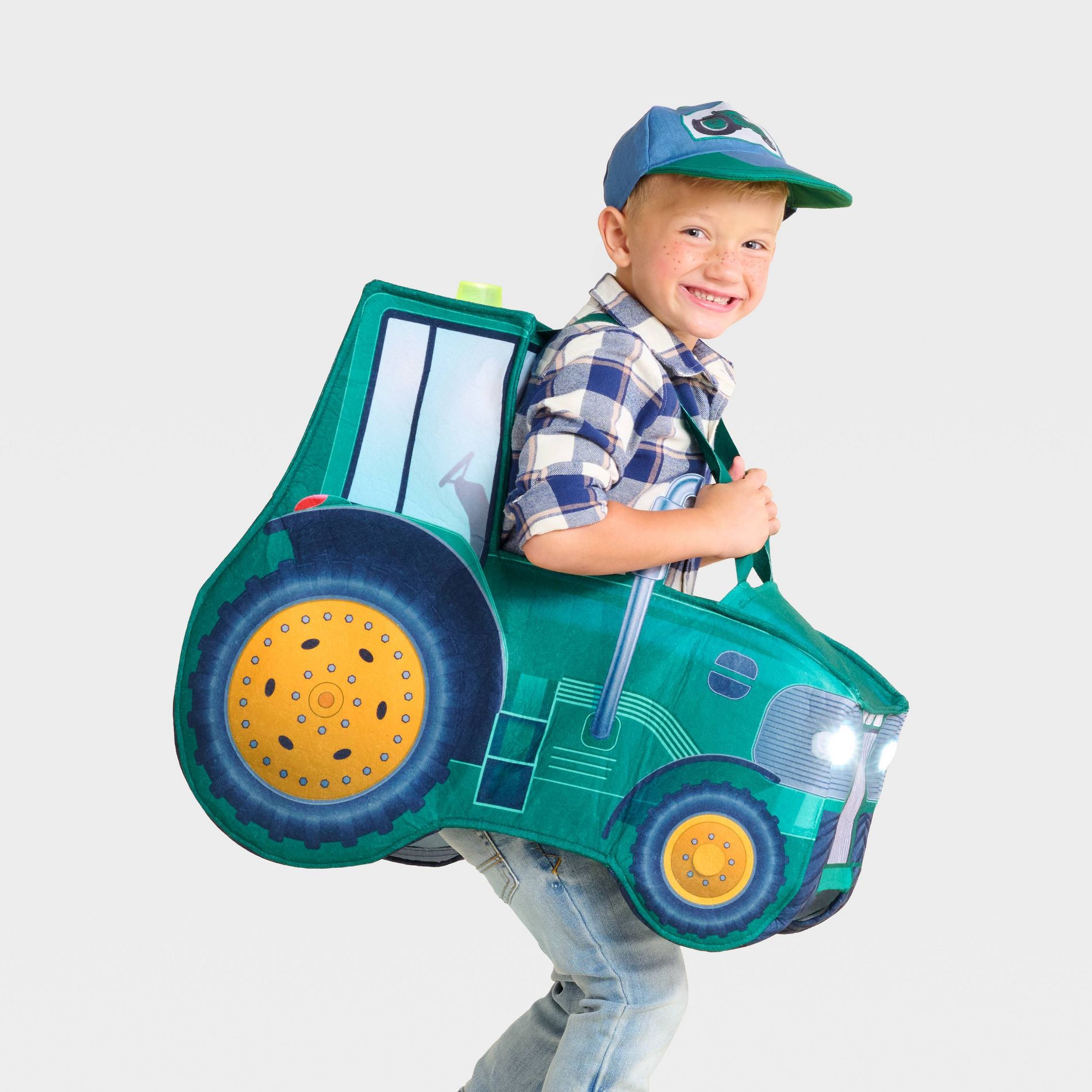Toddler Light and Sound Tractor Halloween Costume Pullover - Hyde and EEK! Boutique™ Green 4T-5T
